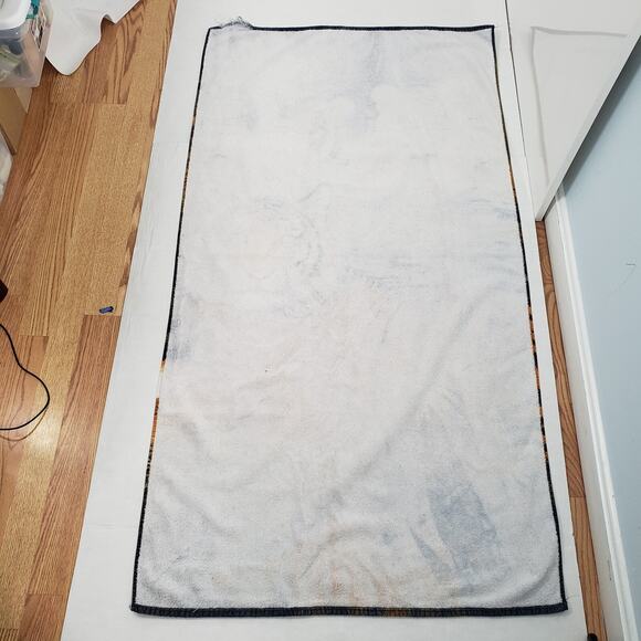 Vintage Hautman Brothers Collection Quiet Fire Tiger Beach Towel 30x59 Black - Picture 7 of 11